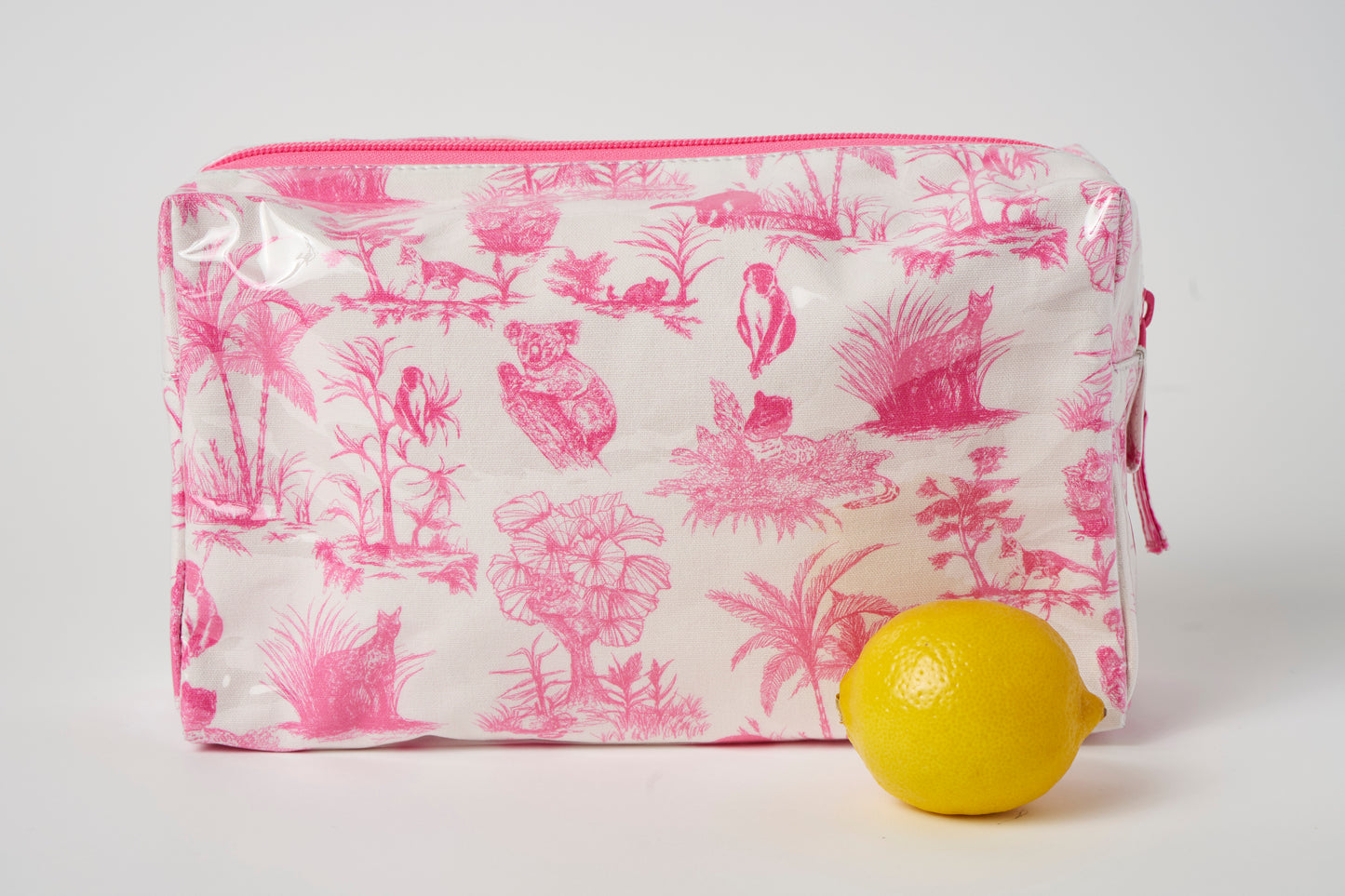 Toile Makeup Bag - Pink