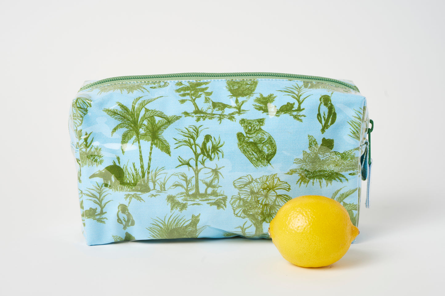 Toile Makeup Bag - Blue/Green