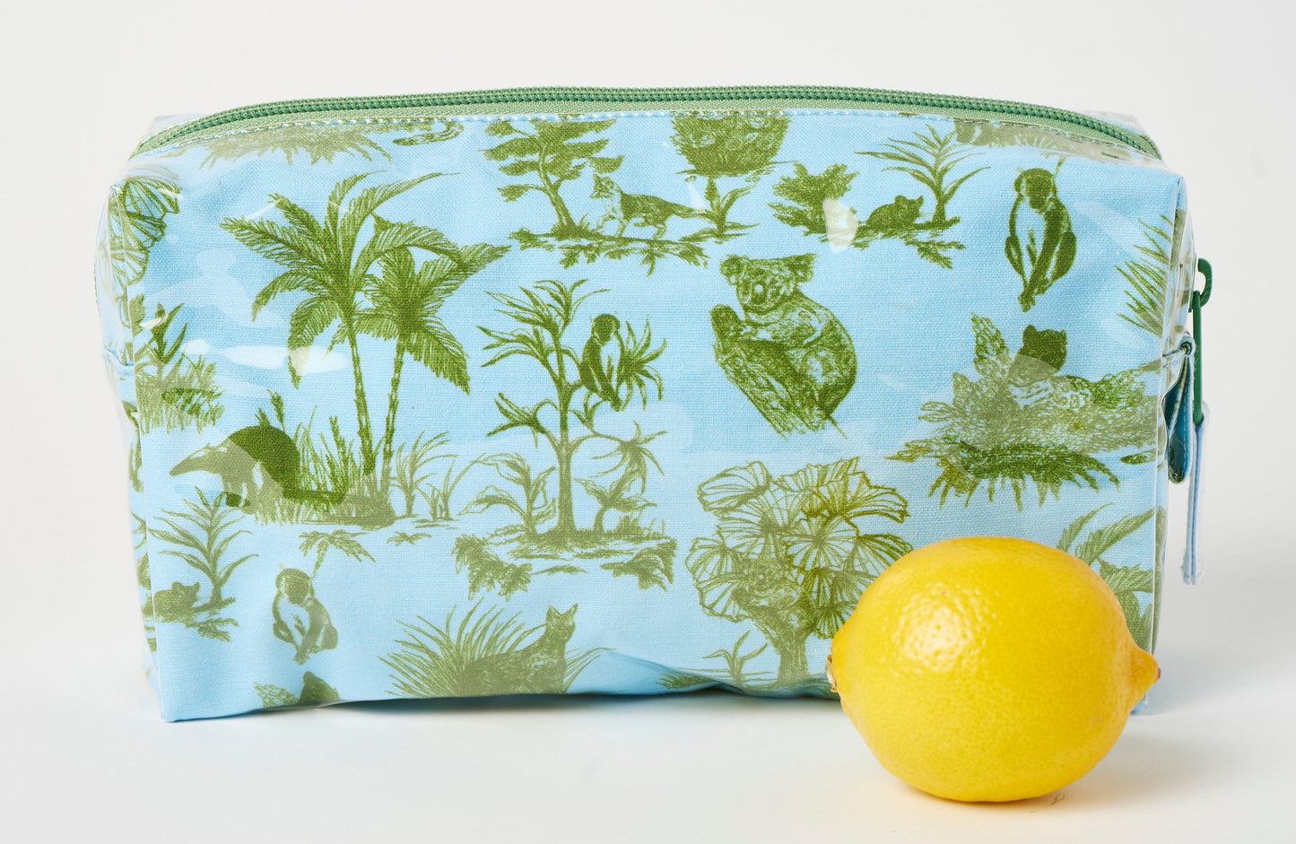 Toile Makeup Bag - Blue/Green