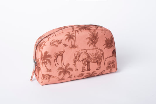 Poly Makeup Bag - Coral Toile