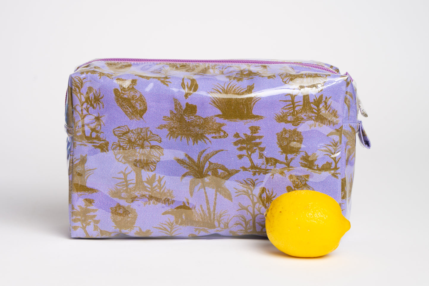 Toile Makeup Bag - Lavender/Olive