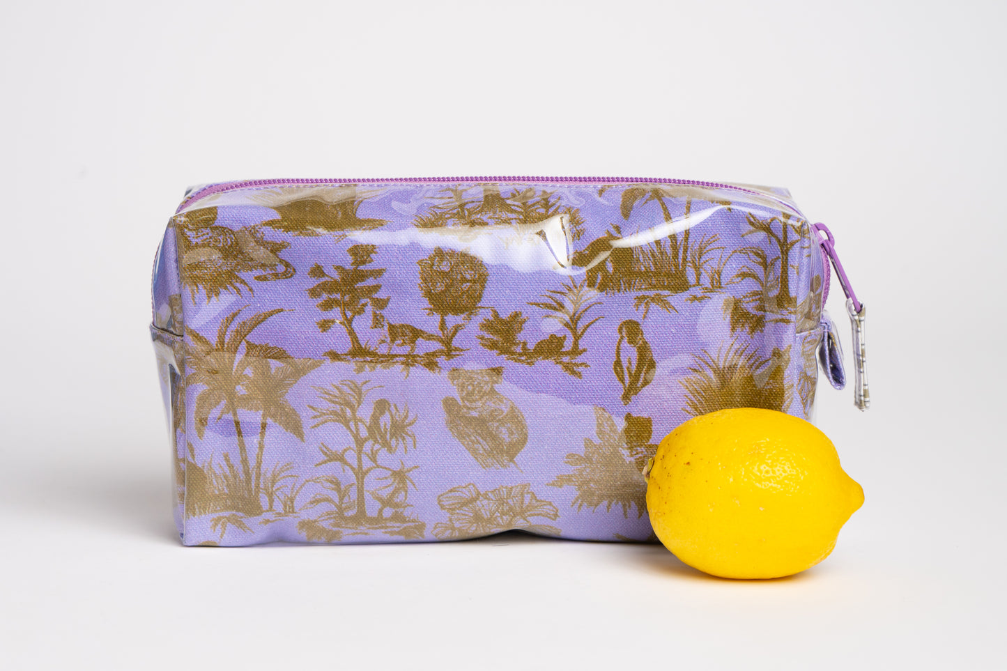 Toile Makeup Bag - Lavender/Olive