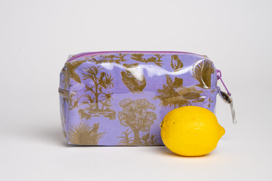 Toile Makeup Bag - Lavender/Olive