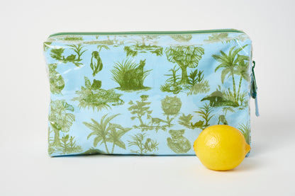 Toile Makeup Bag - Blue/Green
