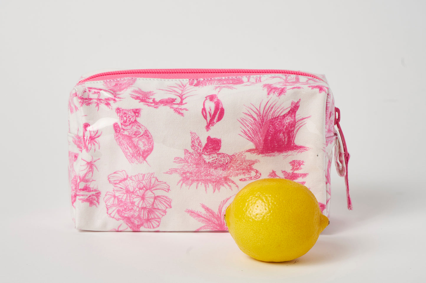 Toile Makeup Bag - Pink